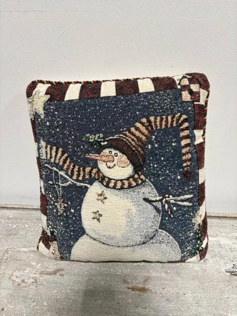 Plaid Snowman Pillow - Image 1