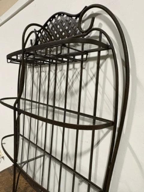 Wrought Iron Baker's Rack With Stone Top - Thumbnail 2