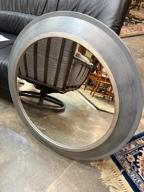 Round Grey Plastic Mirror - Image 1