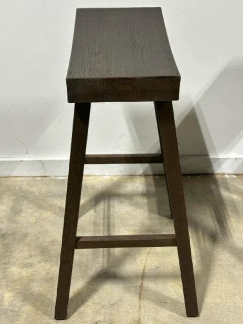 Set Of 3 Wooden Bar Height Stools - Thumbnail 4