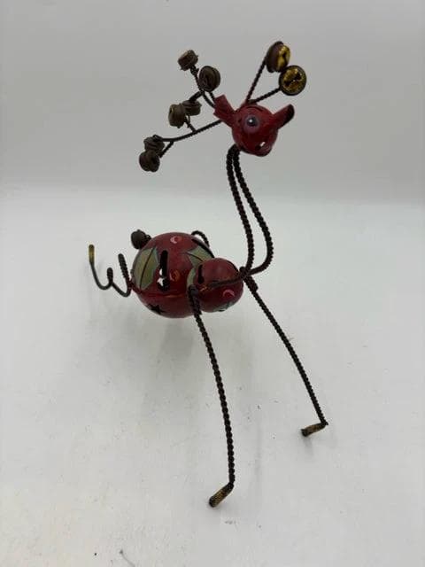 Metal & Jingle Bell Reindeer - Image 1