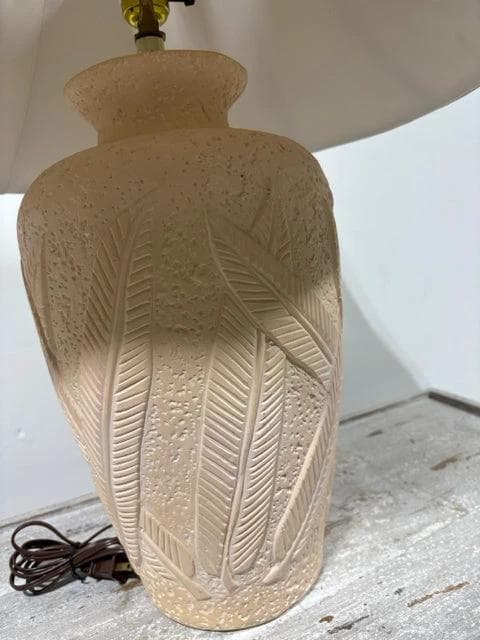 Terracotta Table Lamp With Tan Shade - Thumbnail 2