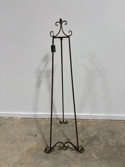 Brown Metal Easel With Scroll Design - Image 1
