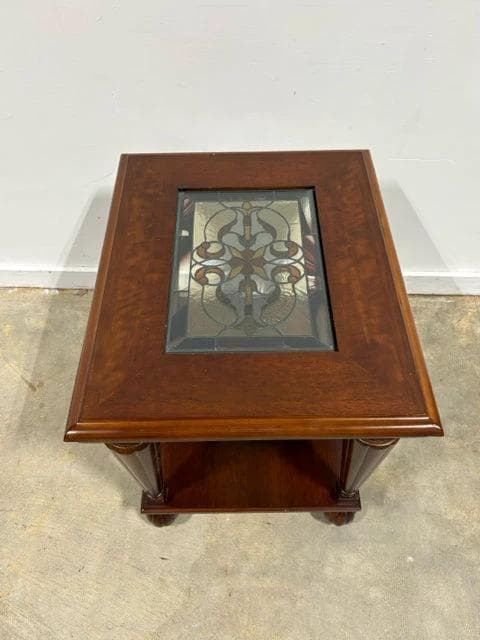 End Table With Stained Glass Insert - Thumbnail 2