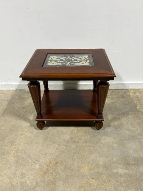 End Table With Stained Glass Insert - Thumbnail 3