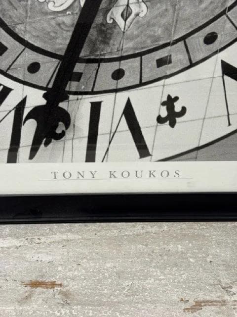 Tony Koukos Clock Art In Black Frame - Thumbnail 2