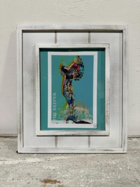 The Teal Keeper In Beachwood Frame - Image 1