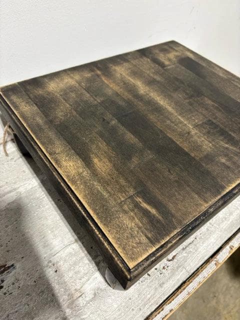 Handmade Black Distressed Wooden Riser - Thumbnail 2