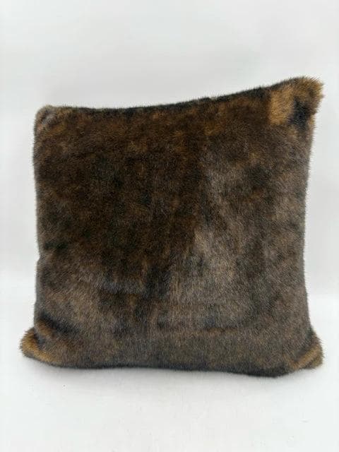 Bernhardt Faux Brown Fur Pillow - Image 1