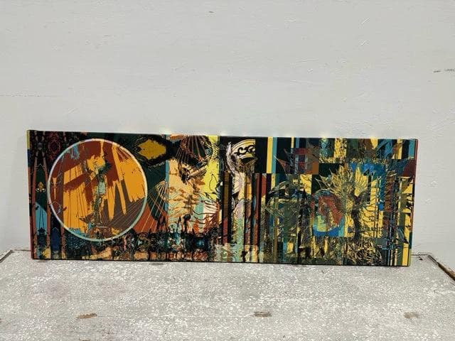 Keeper In Design With Sunflowers And Striped Canvas Print - Image 1