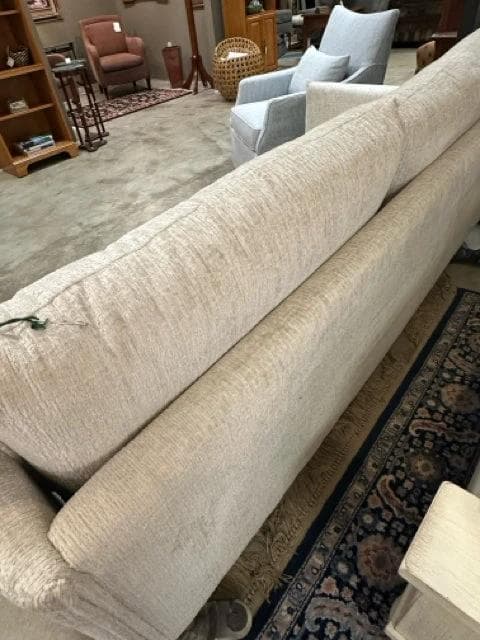 *NEW* Haven Oak & Marbled Gray Chenille Sofa - Thumbnail 5