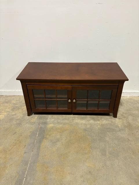 2-Door Darkwood TV Console - Image 1