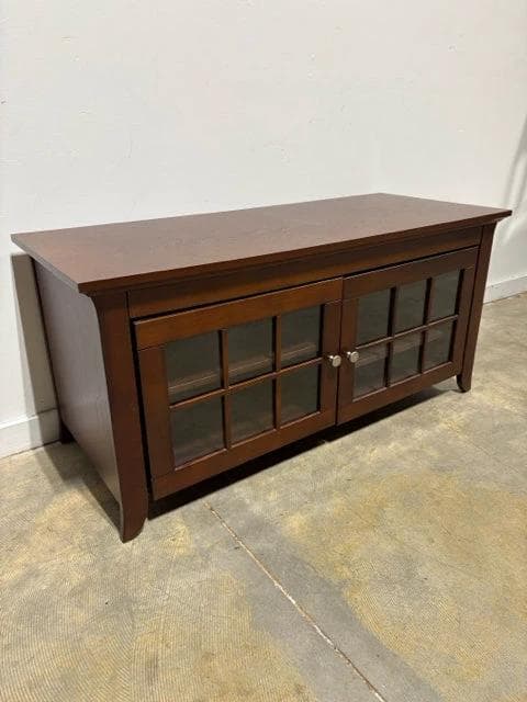 2-Door Darkwood TV Console - Thumbnail 2