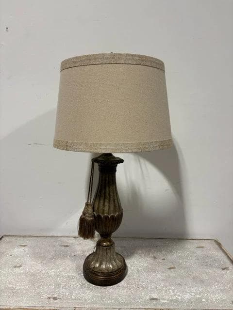 Gold Detail Table Lamp With Tassels - Image 1