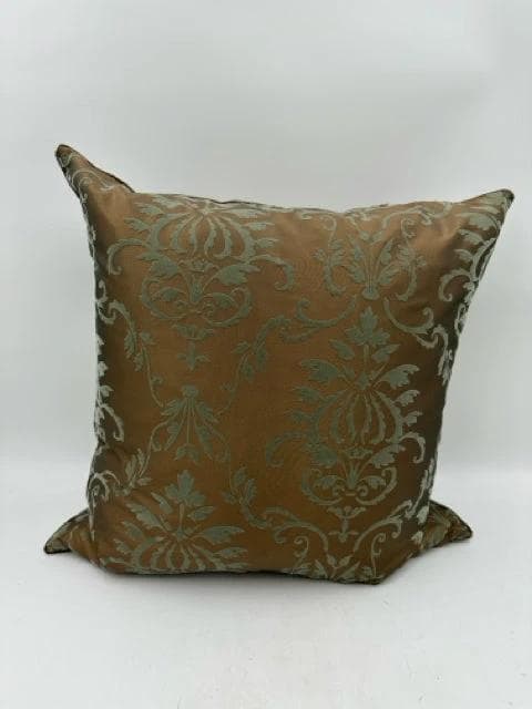 Turquoise And Gold Pillow - Image 1