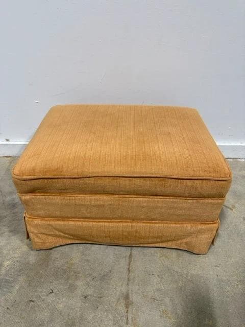 Orange Skirted Ottoman - Image 1