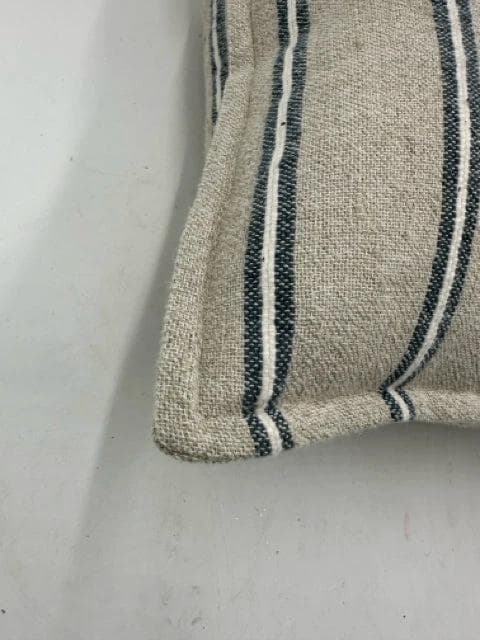 La Z Boy Taupe Navy White Stripe Pillow - Thumbnail 2