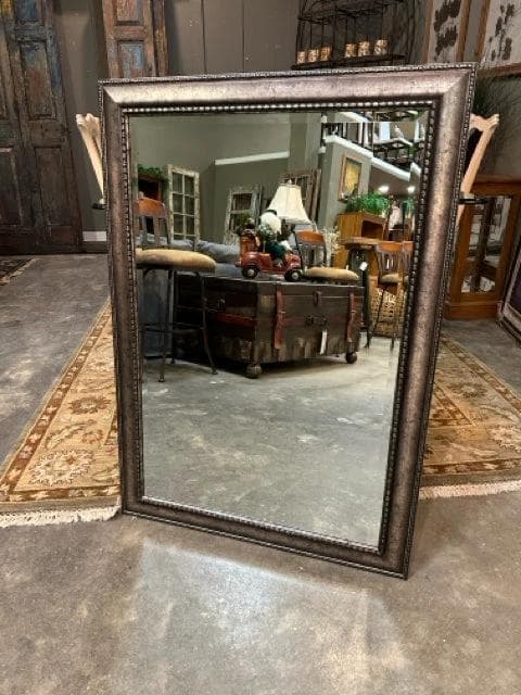 Metallic Framed Beveled Mirror - Image 1