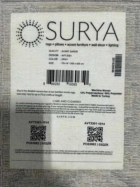 Surya 10'x14' Avant Garde Gray Area Rug - Thumbnail 4