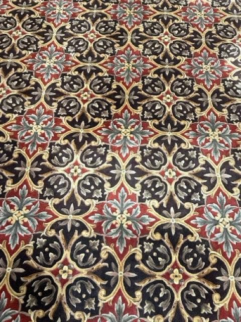 9'6"X 13'6" Ibiza Coffee & Red Wool Area Rug - Thumbnail 2