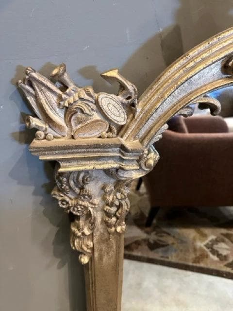 Gold Gilded Ornate Antique Mirror - Thumbnail 2