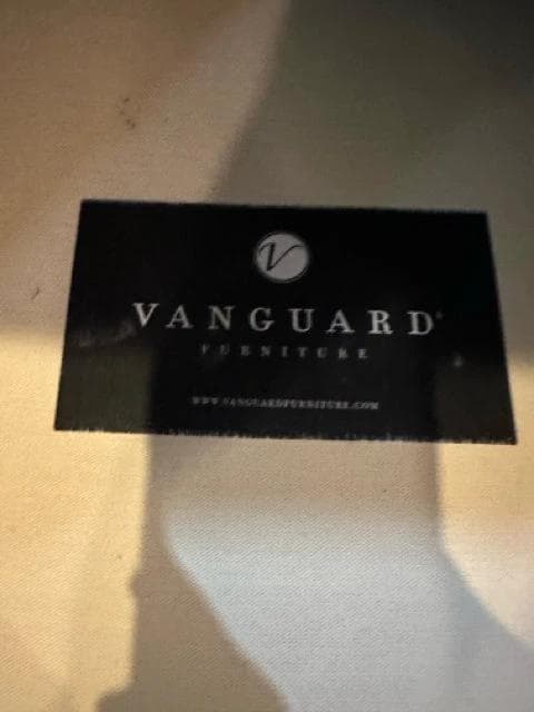 Vanguard Blue/Grey Herringbone Upholstered Chair with Silver Nailheads - Thumbnail 5