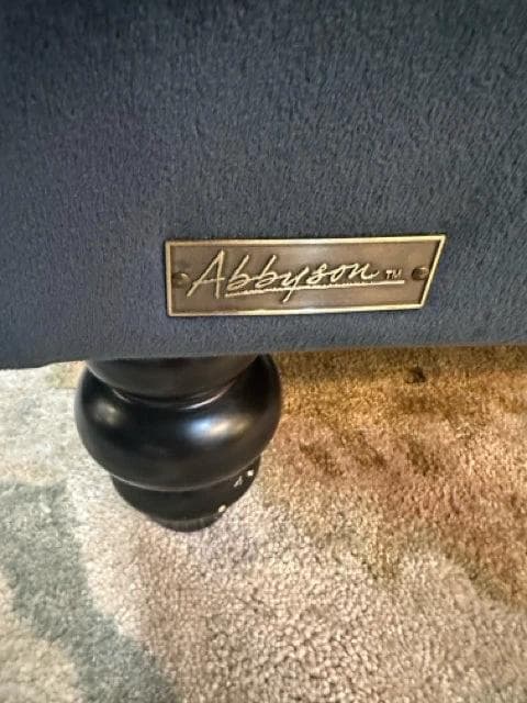 Abbyson Teal Tufted Chesterfied Sofa with Silver Nailheads - Thumbnail 5