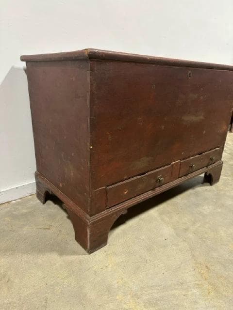 Distressed Wooden Trunk with 2 Drawers - Thumbnail 3