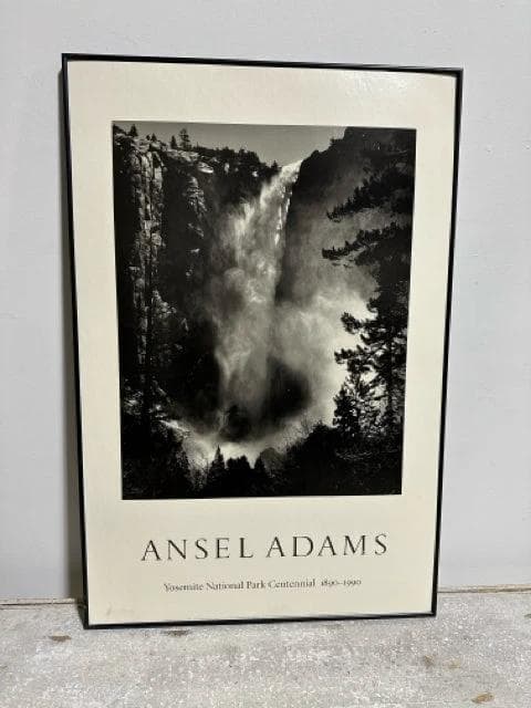 Ansel Adams Framed Yosemite Poster AS IS - Image 1