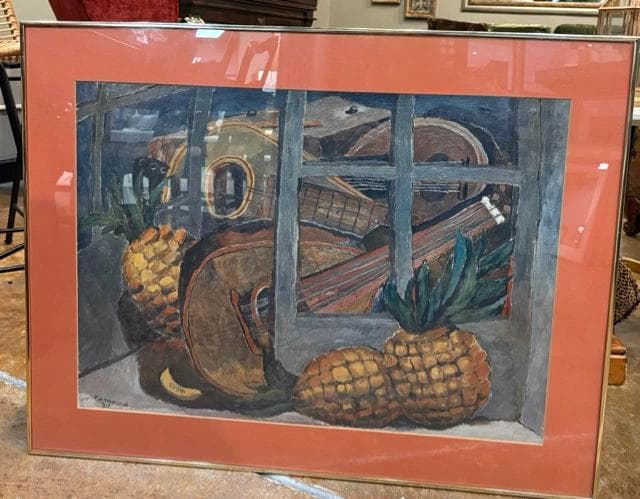 Rufino Tamayo "Madolines And Pineapples" Framed Artwork - Image 1