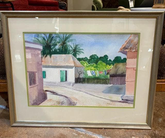 Tropical Village Framed Artwork - Image 1