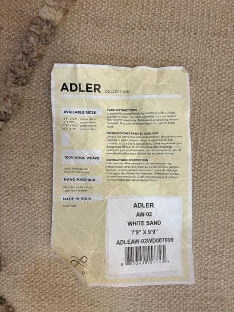 7'9"X9'9" White Sand Jute Area Rug - Thumbnail 4