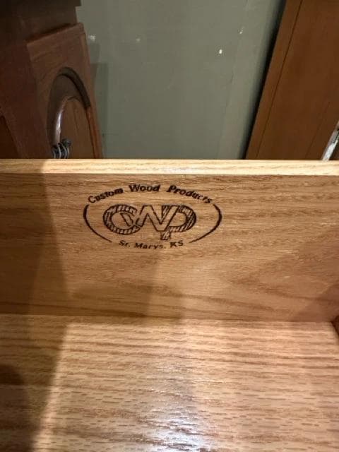 Custom Wood Products Lighted Hutch with 4 Doors & 3 Drawers - Thumbnail 2