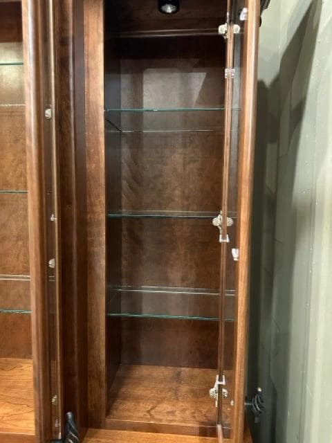 Custom Wood Products Lighted Hutch with 4 Doors & 3 Drawers - Thumbnail 5