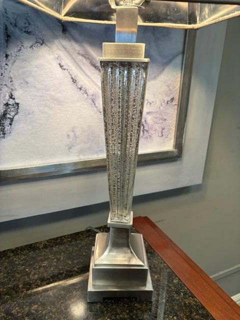 Candlestick Mercury Glass Table Lamp - Thumbnail 3