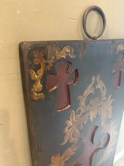 Carved Wood Cross Wall Decor - Thumbnail 2