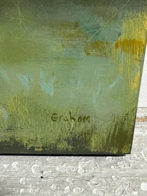 Cat on Tree Stump Original Art on Wooden Panel By Lisa Graham - Thumbnail 2