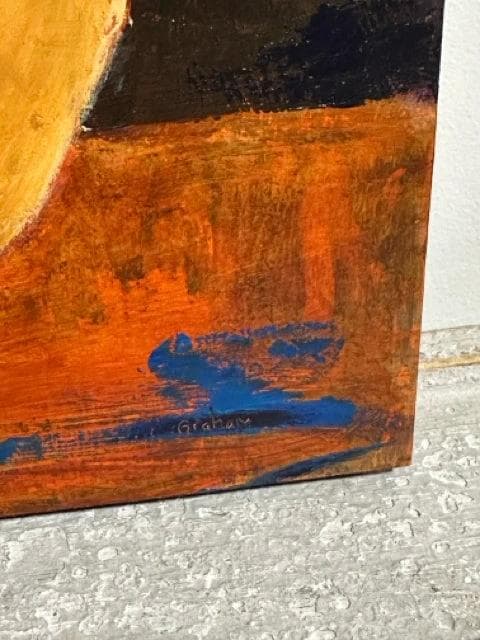 A Pot Of Autumn Acrylic Original Art on Wooden Panel By Lisa Graham - Thumbnail 2