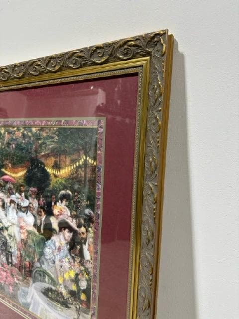 "Dinner At The Ritz Hotel" Gold Framed Print By Jeanniot - Thumbnail 2