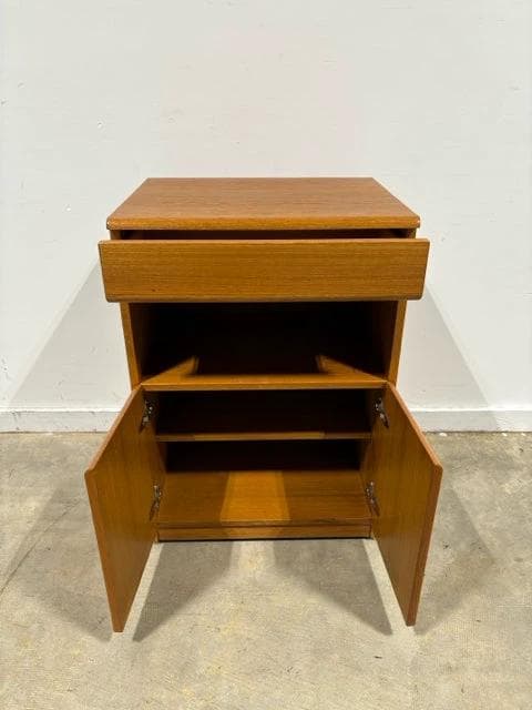 Teak Wood Multi Purpose Cabinet on Wheels - Thumbnail 3