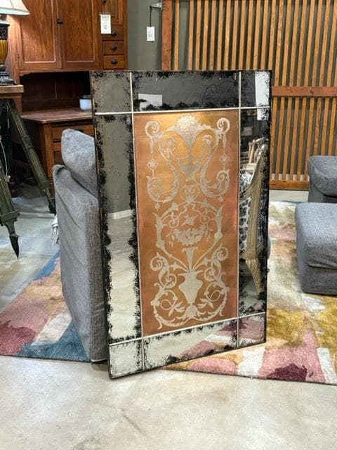 Copper And Leaf Design Mirror - Image 1