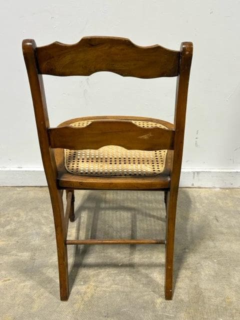Wooden Cane Seat Dining Chair - Thumbnail 2