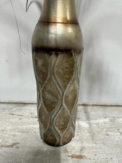 Embossed Vase with Cattails - Thumbnail 2