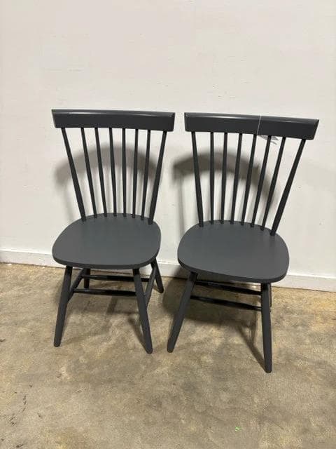 Set of 2 Safavieh Gray Spindle Back Dining Room Chairs - Image 1
