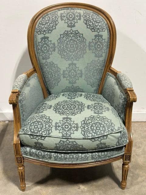 CR Laine Calais Chair With Turquoise Upholstery And Down Cushion - Thumbnail 2