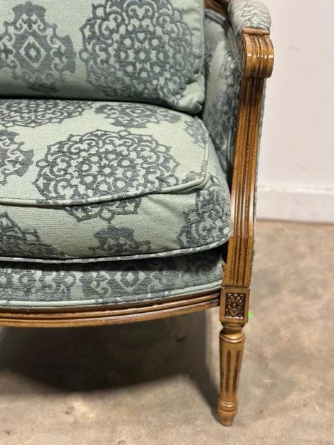 CR Laine Calais Chair With Turquoise Upholstery And Down Cushion - Thumbnail 3