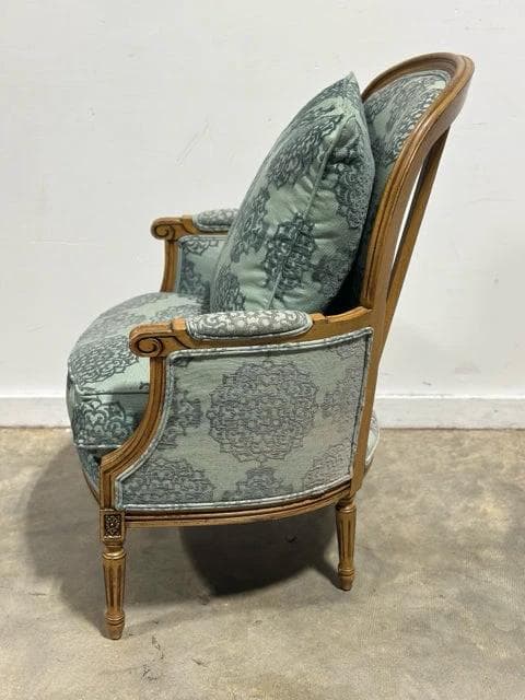 CR Laine Calais Chair With Turquoise Upholstery And Down Cushion - Thumbnail 4