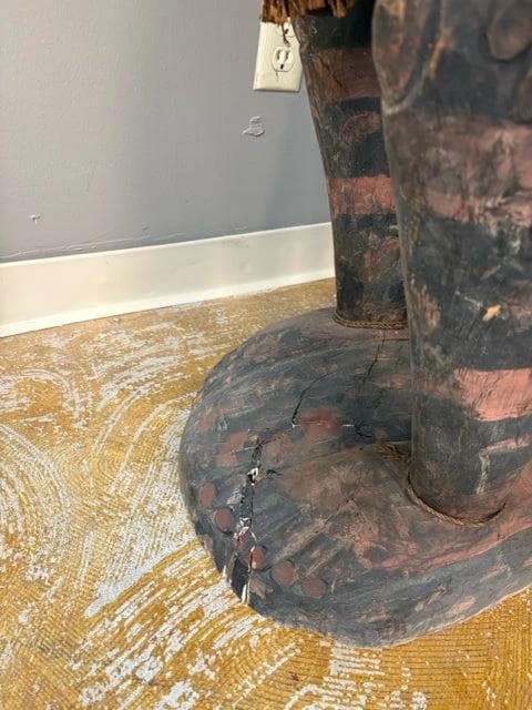 Antique Papua New Guinea Ceremonial Wooden Judge Floor Statue - Thumbnail 5