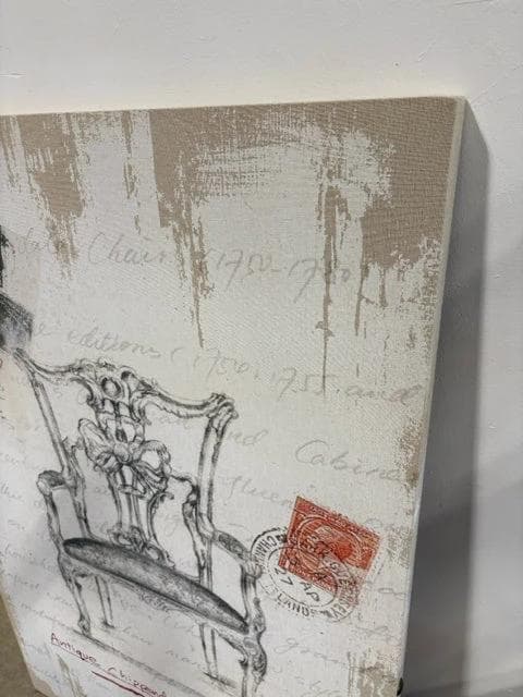 Ashley Antique Chippendale Art Canvas - Thumbnail 2