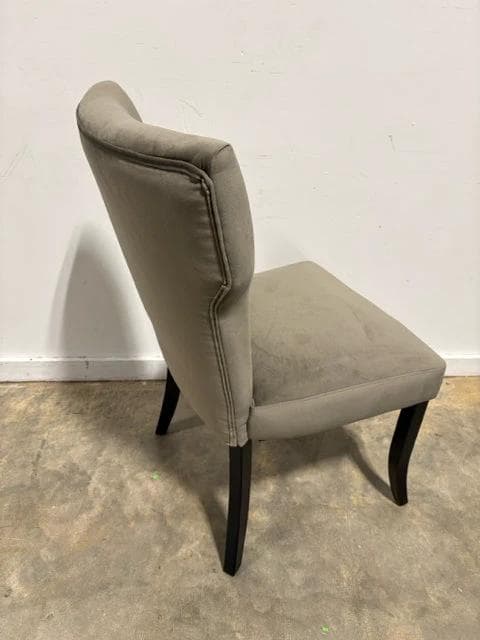 Light Grey Velvet Dining Room Chair - Thumbnail 2